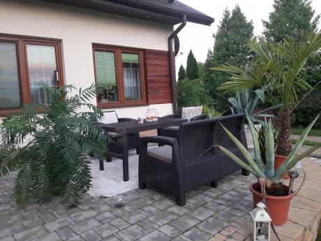 Komplet ogrodowy z regulowanym stolikiem Corfu Set Lyon brązowy