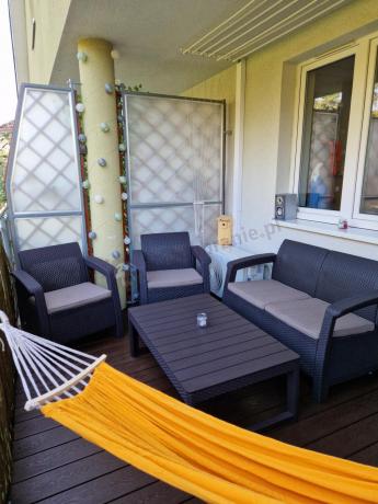 Komplet ogrodowy z regulowanym stolikiem Corfu Set Lyon brązowy