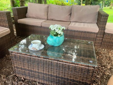 Komplet technorattanowy na 8 osób