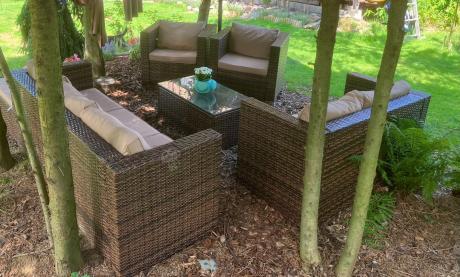 Komplet technorattanowy na 8 osób