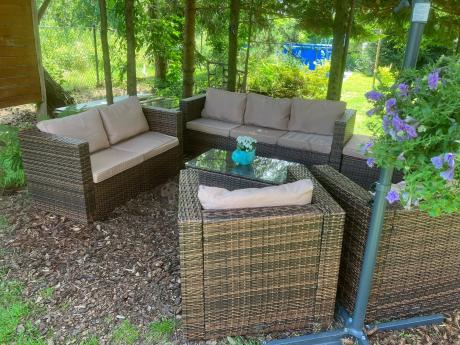 Komplet technorattanowy na 8 osób