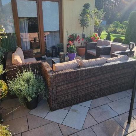 Komplet technorattanowy na 8 osób