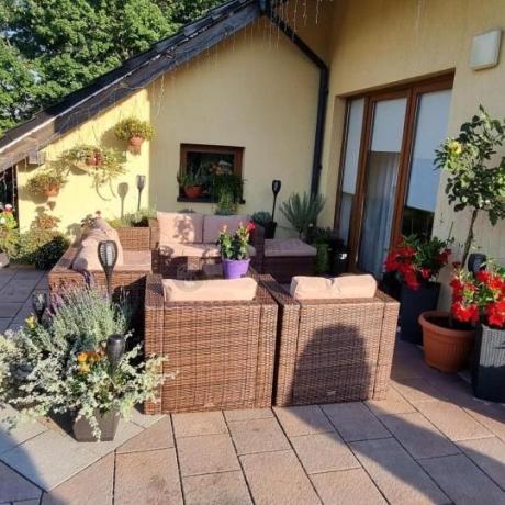 Komplet technorattanowy na 8 osób