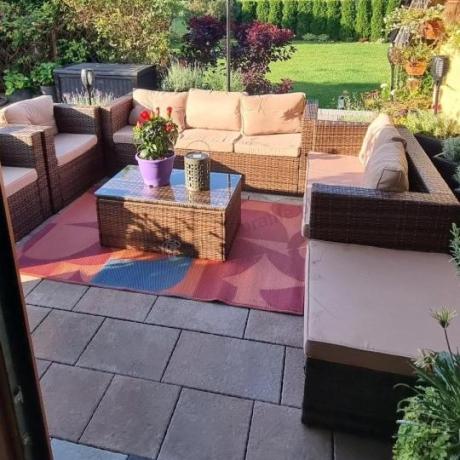 Komplet technorattanowy na 8 osób