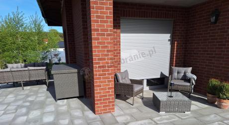 Komplet z technorattanu ze stołem obiadowym Perata Grande Dark Grey