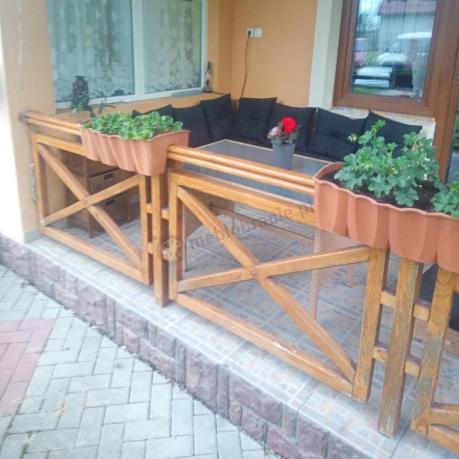 Mały narożnik ogrodowy 190x140cm + stół + pufy Torino Corner Yellow