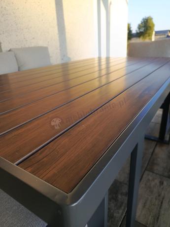 Meble dla 8 osób na taras - sofy 175cm, fotele, stół obiadowy 160cm - Panaon Grande LG