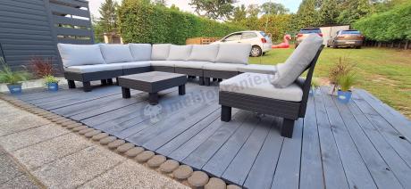 Meble modułowe do ogrodu dla 8 osób Elements grafit