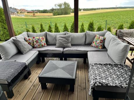 Meble modułowe do ogrodu dla 8 osób Elements grafit