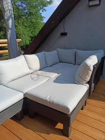 Meble modułowe do ogrodu dla 8 osób Elements grafit