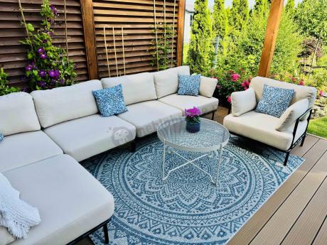 Meble modułowe na taras w stylu loft Salve Beige 5 Plus