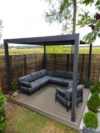 Meble modułowe na taras w stylu loft Salve Slate 5 Plus