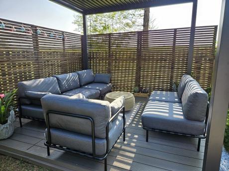 Meble modułowe na taras w stylu loft Salve Slate 5 Plus