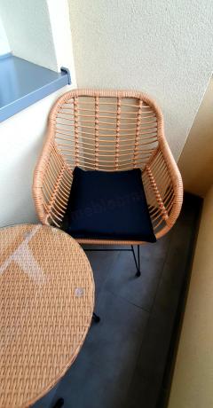 Meble na balkon w bloku z technorattanu boho