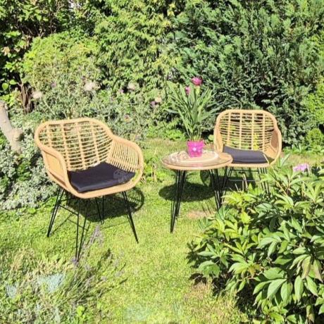 Meble na balkon w bloku z technorattanu boho