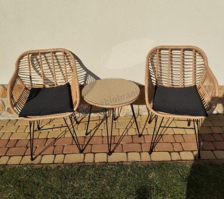 Meble na balkon w bloku z technorattanu boho