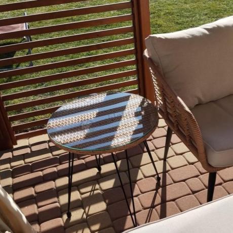 Meble na balkon w bloku z technorattanu boho