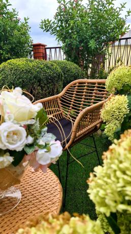 Meble na balkon w bloku z technorattanu boho