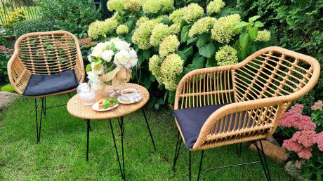 Meble na balkon w bloku z technorattanu boho