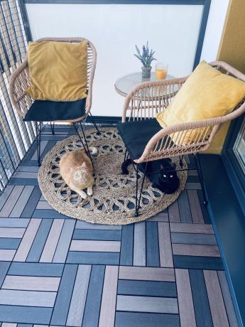 Meble na balkon w bloku z technorattanu boho