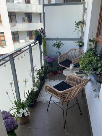 Meble na balkon w bloku z technorattanu boho