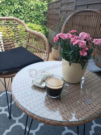 Meble na balkon w bloku z technorattanu boho