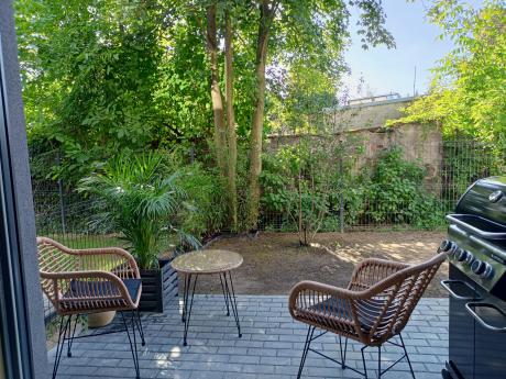 Meble na balkon w bloku z technorattanu boho