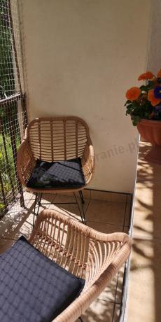 Meble na balkon w bloku z technorattanu boho