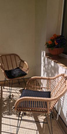 Meble na balkon w bloku z technorattanu boho
