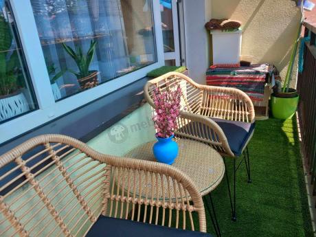 Meble na balkon w bloku z technorattanu boho