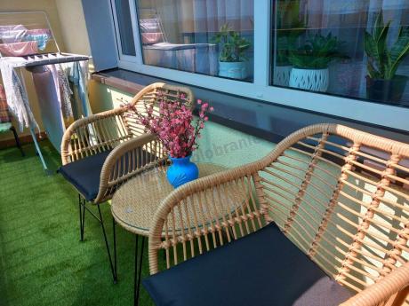 Meble na balkon w bloku z technorattanu boho