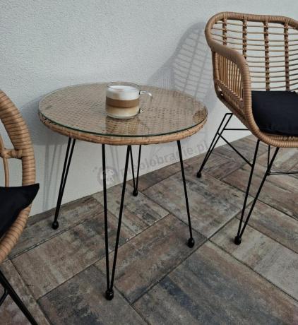 Meble na balkon w bloku z technorattanu boho