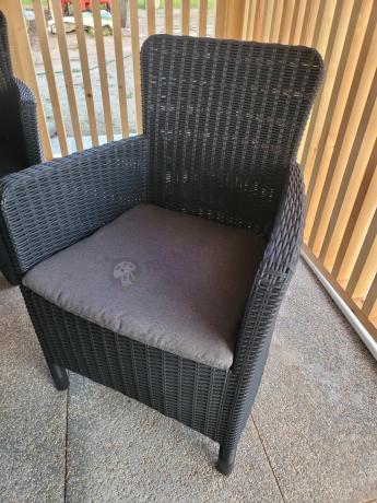 Meble na taras Kantara Comfort 8 foteli z rozkładanym stołem obiadowym 160-240 cm