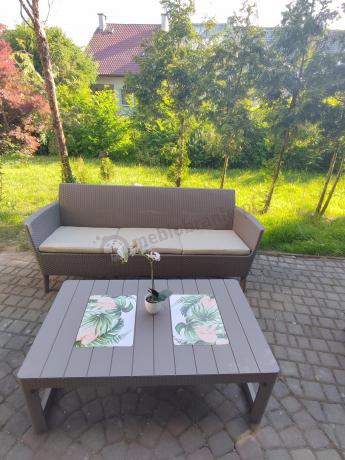 Meble na taras z regulowanym stołem S3L Cappuccino