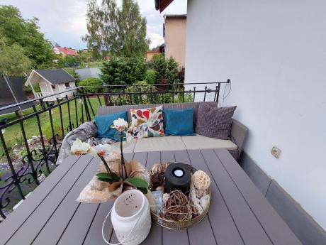 Meble na taras z regulowanym stołem S3L Cappuccino