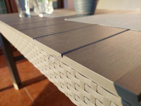 Meble na taras z regulowanym stołem S3L Cappuccino