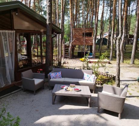 Meble na taras z regulowanym stołem S3L Cappuccino