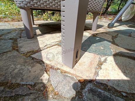 Meble na taras z regulowanym stołem S3L Cappuccino