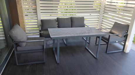 Meble na taras z sofą i fotelami dla 5 osób - Panaon Dining DG