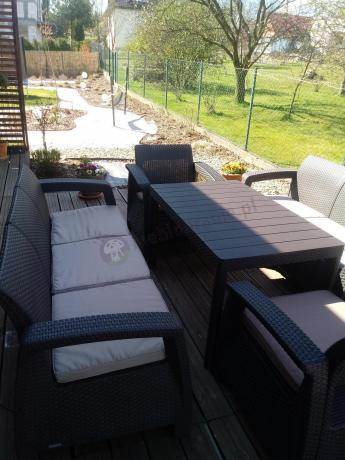 Komplet ogrodowy na taras dla 8 osób
