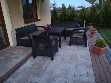 Komplet ogrodowy na taras dla 8 osób