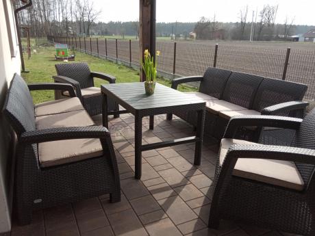 Komplet ogrodowy na taras dla 8 osób