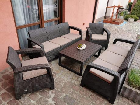 Komplet ogrodowy na taras dla 8 osób