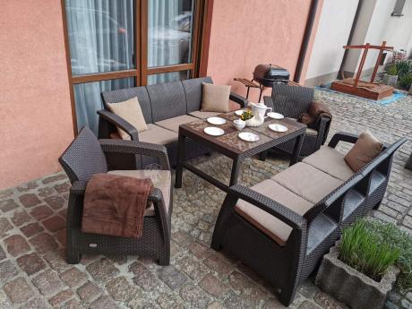 Komplet ogrodowy na taras dla 8 osób