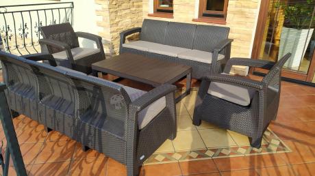 Komplet ogrodowy na taras dla 8 osób