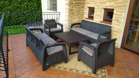 Komplet ogrodowy na taras dla 8 osób