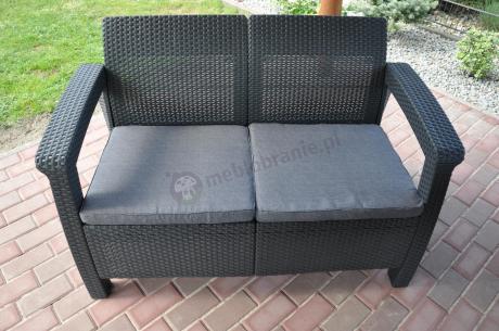 Meble Ogrodowe Corfu Fiesta Lyon z podnoszonym stołem Grafit