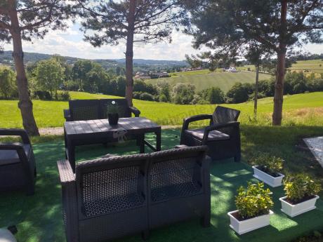 Meble Ogrodowe Corfu Fiesta Lyon z podnoszonym stołem Grafit