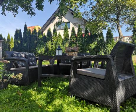 Meble Ogrodowe Corfu Fiesta Lyon z podnoszonym stołem Grafit