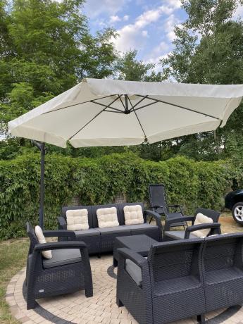 Meble ogrodowe Corfu Set Triple Max Grafit Curver